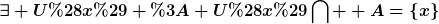 [latex]\exists U(x) : U(x)\bigcap  A=\{x\}[/latex]