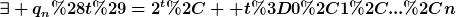 [latex]\exists q_{n}(t)=2^t,  t=0,1,...,n[/latex]