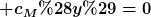 [latex] c_M(y)=0[/latex]