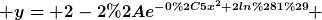 [latex] y= 2-2*e^{-0,5x^2+2ln(1)} [/latex]