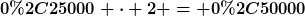 [latex]0,25000 \cdot 2 = 0,50000[/latex]