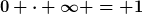 [latex]0 \cdot \infty = 1[/latex]