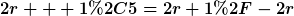 [latex]2r + 1,5=2r+1/-2r[/latex]