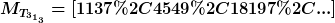 [latex]M_{T_{3_{1_3}}}=[1137,4549,18197,...][/latex]