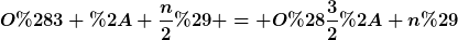 [latex]O(3 * \frac{n}{2}) = O(\frac{3}{2}* n)[/latex]