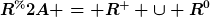[latex]R^* = R^+ \cup R^0[/latex]