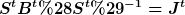 [latex]S^tB^t(S^t)^{-1}=J^t[/latex]