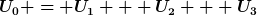[latex]U_0 = U_1 + U_2 + U_3[/latex]