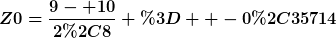 [latex]Z0=\frac{9- 10}{2,8} =  -0,35714[/latex]