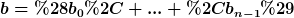 [latex]b=(b_0, ... ,b_{n-1})[/latex]