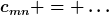 [latex]c_{mn} = \dots[/latex]