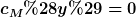 [latex]c_M(y)=0[/latex]