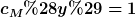 [latex]c_M(y)=1[/latex]