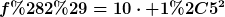 [latex]f(2)=10\cdot 1,5^2[/latex]