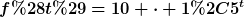 [latex]f(t)=10 \cdot 1,5^t[/latex]
