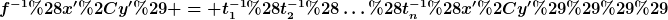 [latex]f^{-1}(x',y') = t_1^{-1}(t_2^{-1}(\dots(t_n^{-1}(x',y'))))[/latex]