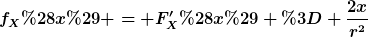 [latex]f_X(x) = F_X'(x) = \frac{2x}{r^2}[/latex]