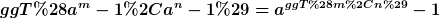 [latex]ggT(a^m-1,a^n-1)=a^{ggT(m,n)}-1[/latex]