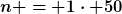 [latex]n = 1\cdot 50\,000 + 2\cdot  100\,000 + 3\cdot  50\,000 + 4\cdot  25\,000 = 500\,000[/latex]