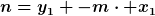 [latex]n=y_1 -m\cdot x_1[/latex]