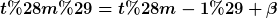 [latex]t(m)=t(m-1)+\beta[/latex]