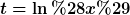 [latex]t=\ln(x)[/latex]