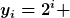 [latex]y_{i}=2^{i} [/latex]