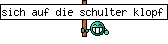 sich auf die schulter klopf