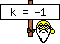 k = -1